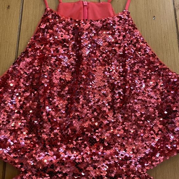 Donna Morgan Women’s Pink Sequin Maggie Halter Midi Dress Sleeveless New size 8 - Picture 15 of 16